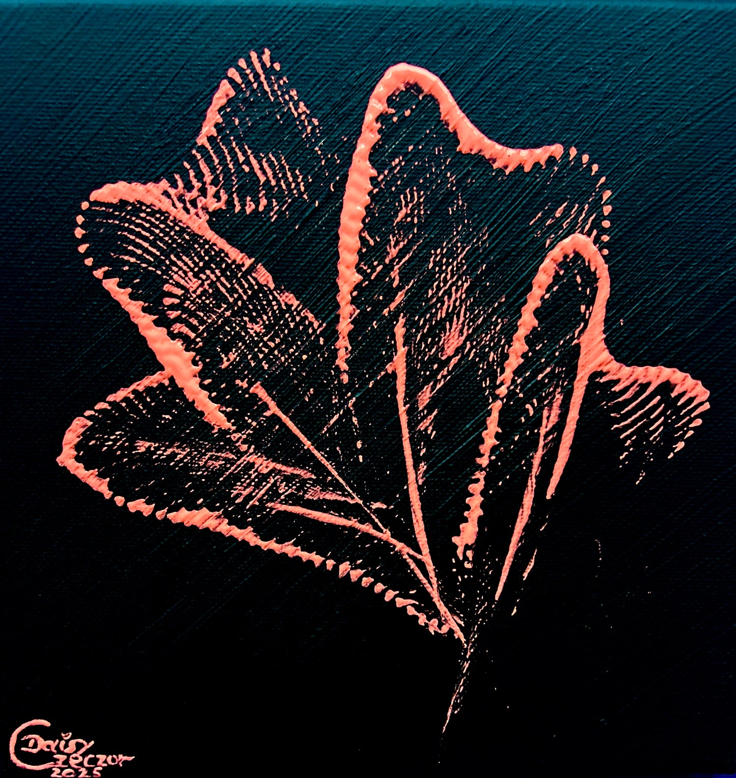 Blüten der Stärke 20 x 20 cm (Acryl auf Leinwand + Pastell & metallic Color) by DaisyArtCzeczor
