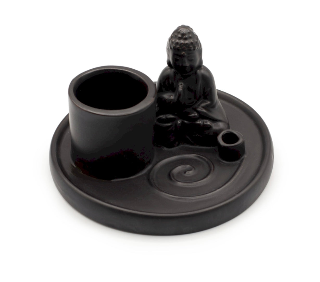 Mehrzweck-Räucherstäbchenhalter mit Buddha - 13 x 13 x 8 cm