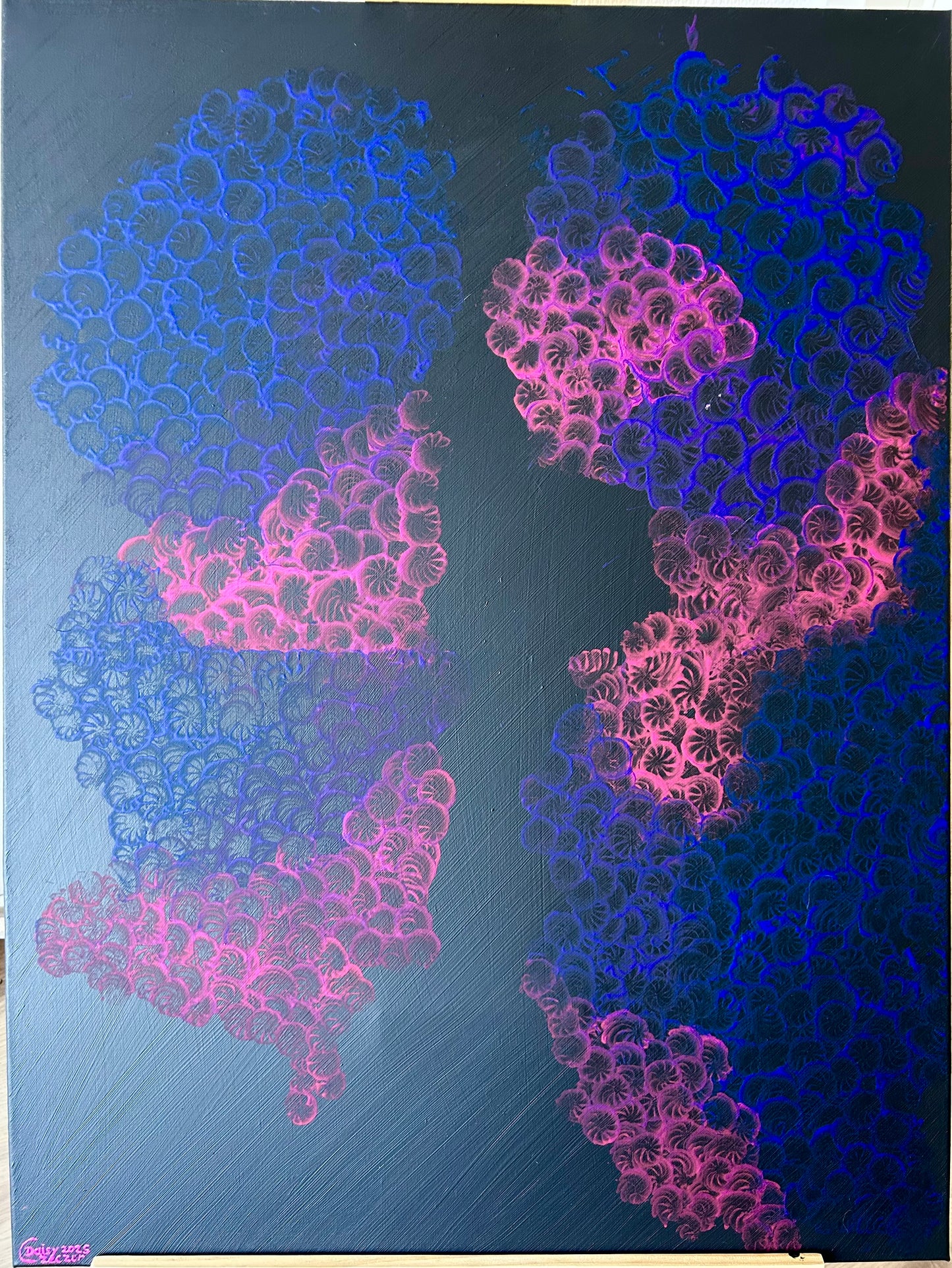 Genesis – Acryl & Neon auf Leinwand (80 x 60 cm x 1,5 cm) by DaisyArtCzeczor