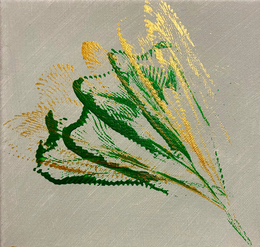 Blüten der Stärke 20 x 20 cm (Acryl auf Leinwand + Pastell & metallic Color) by DaisyArtCzeczor