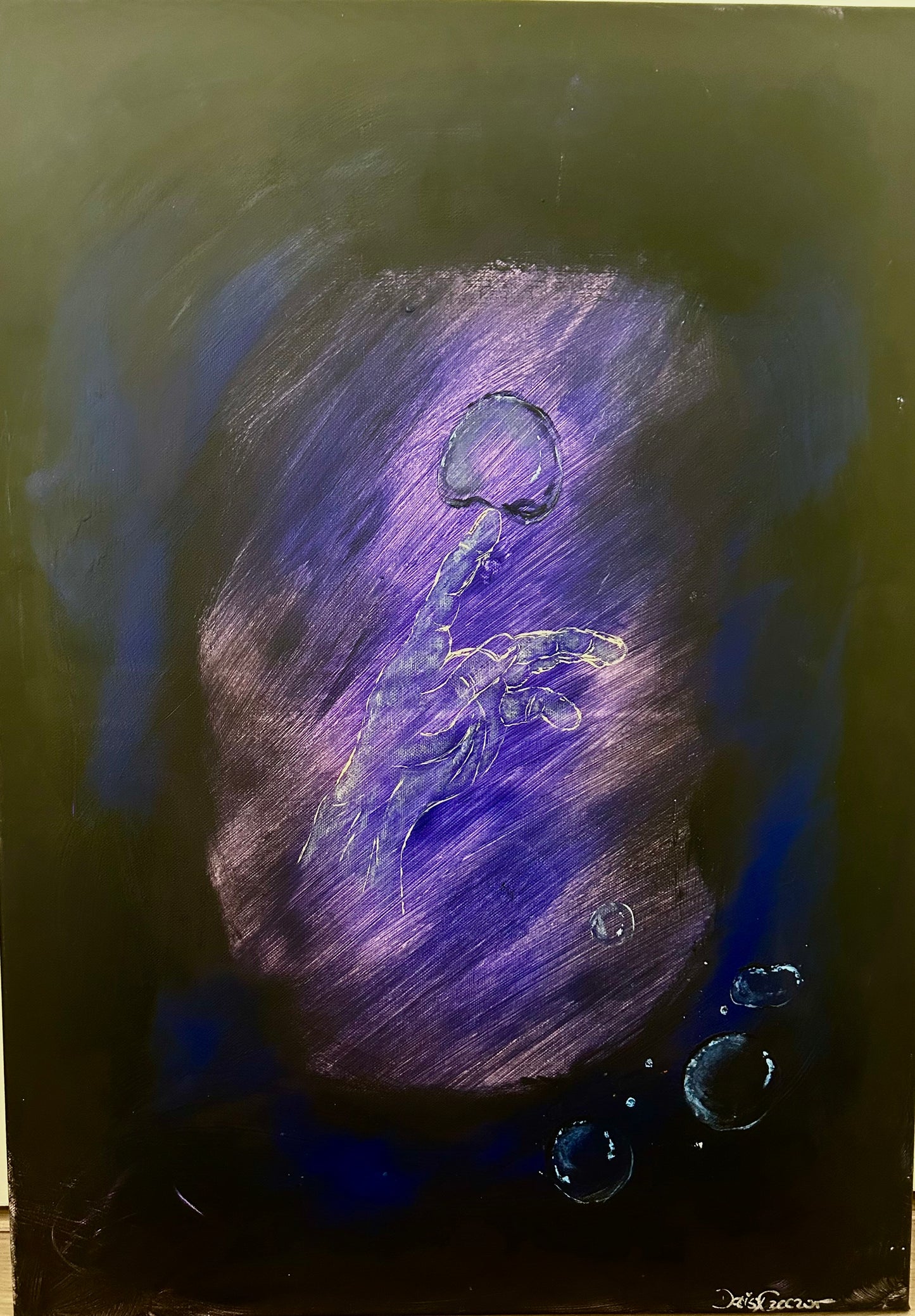 Under the Water – Acryl auf Leinwand (80 x 60 cm x 1,5 cm) - by DaisyArtCzeczor