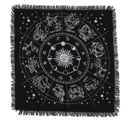 Esoterische Tücher mit Fransen (50 × 50 cm) - Indien