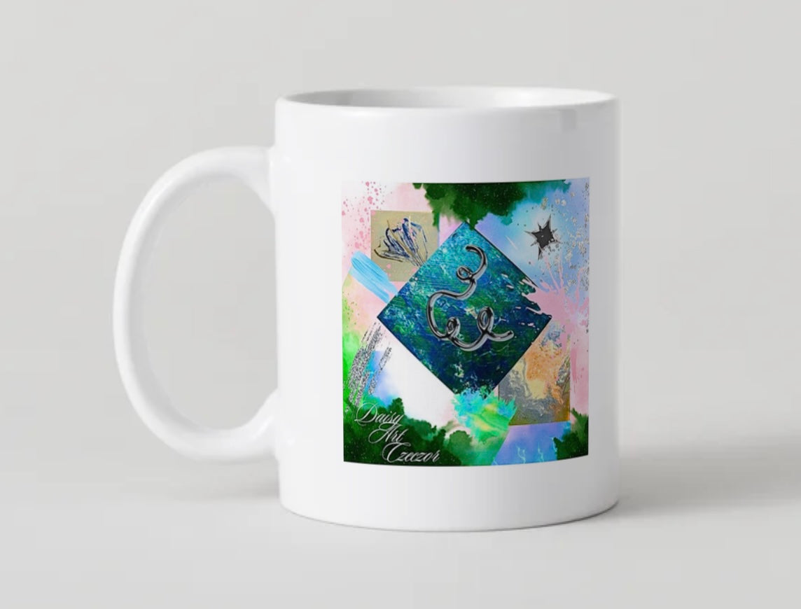 Hochwertiger Keramikbecher, Limited Edition Art by DaisyArtCzeczor