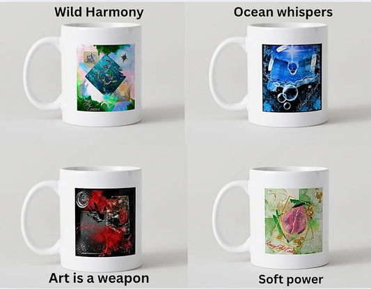 Hochwertiger Keramikbecher, Limited Edition Art by DaisyArtCzeczor