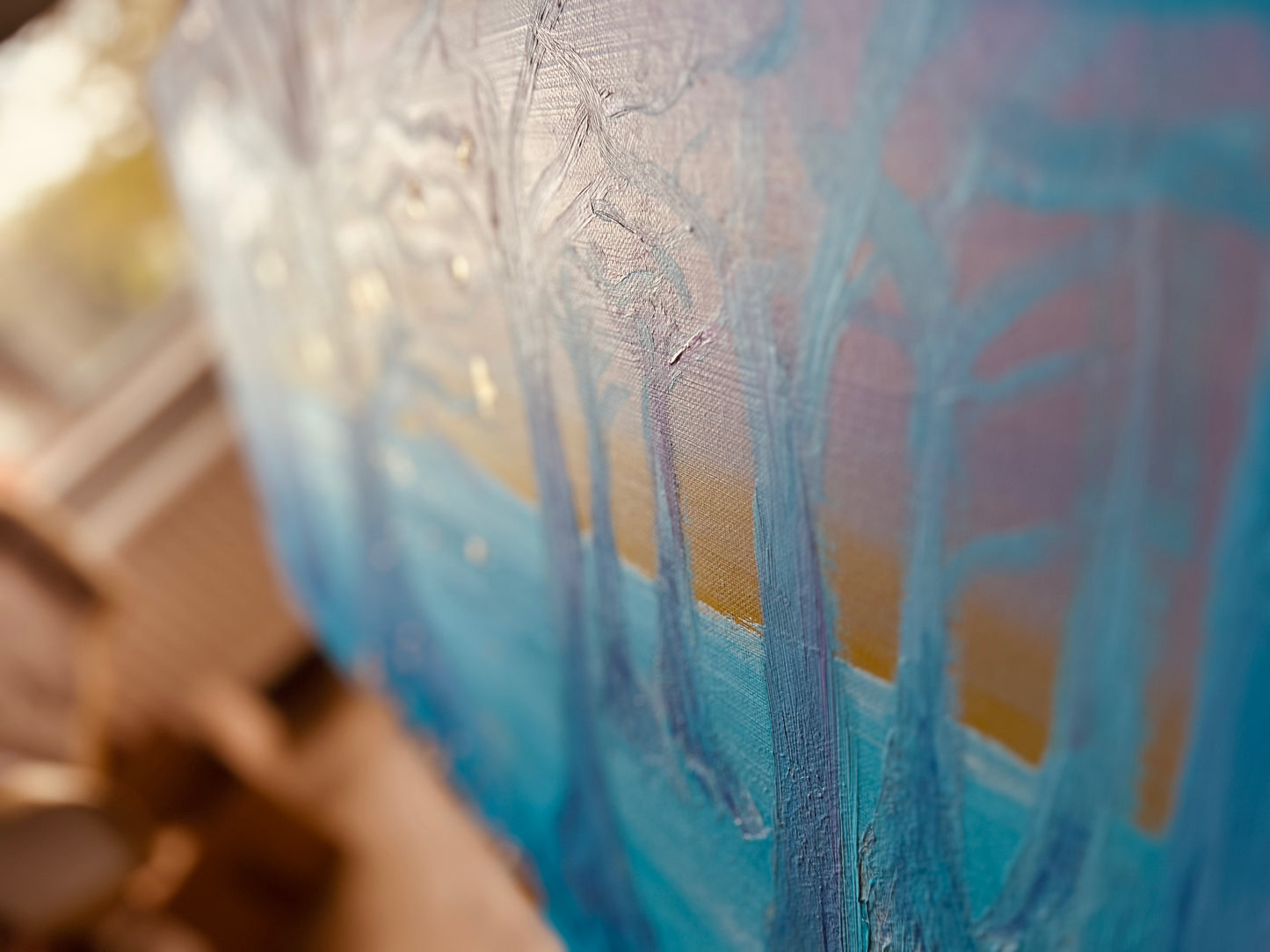 Wächter des goldenen Ursprungs – Originalgemälde auf Leinwand (Keilrahmen) 50 x 100 cm - Limited Edition by DaisyArtCzeczor-5kg