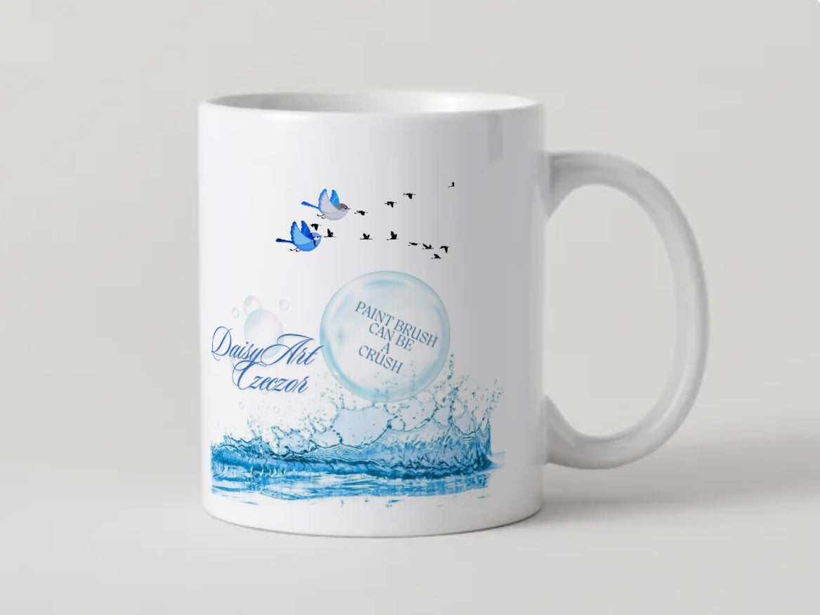 Hochwertiger Keramikbecher, Limited Edition Art by DaisyArtCzeczor