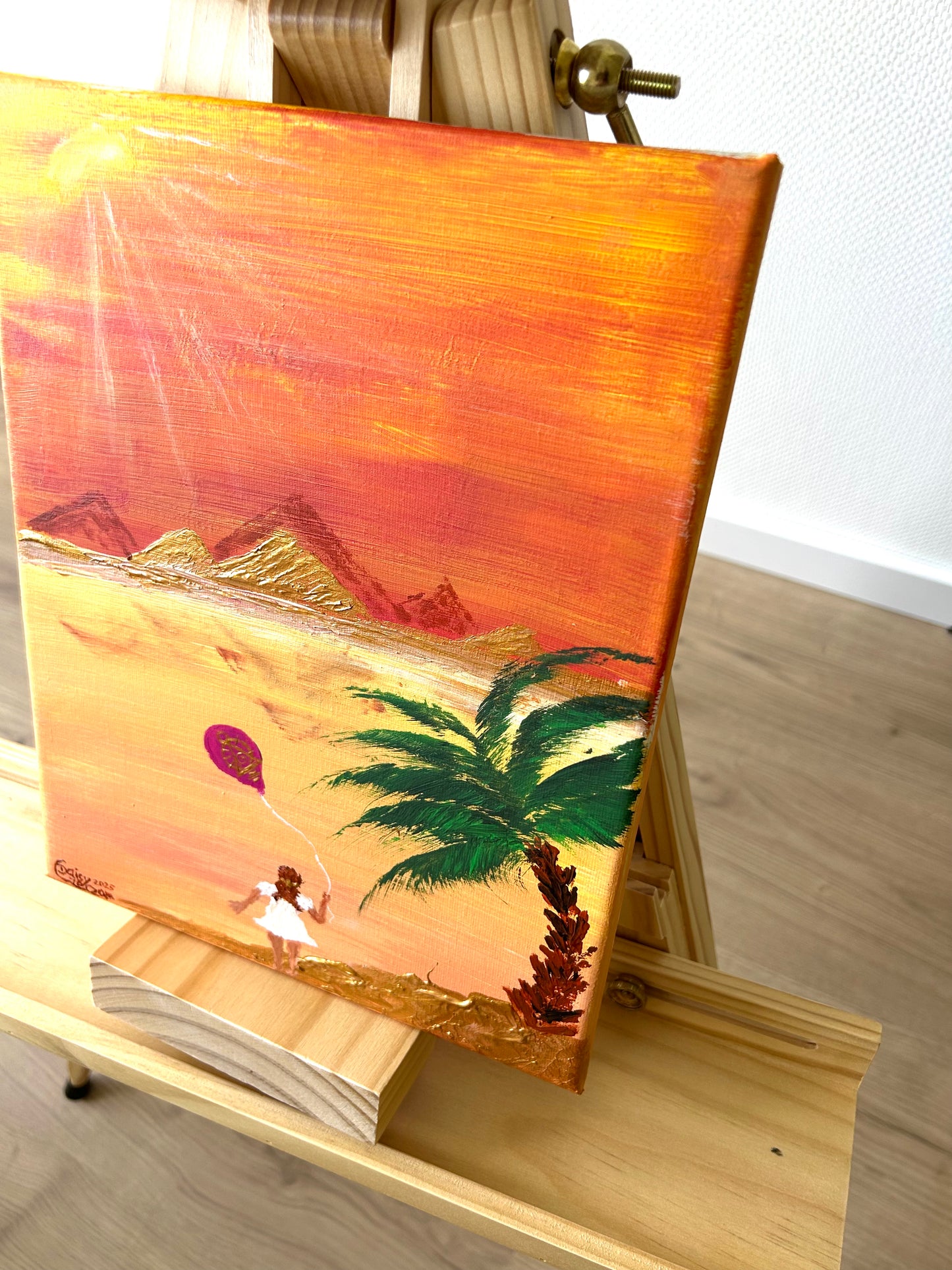 „Die goldene Zeit“ Acryl auf Leinwand (18 x 24 cm) - Limited Edition by DaisyArtCzeczor