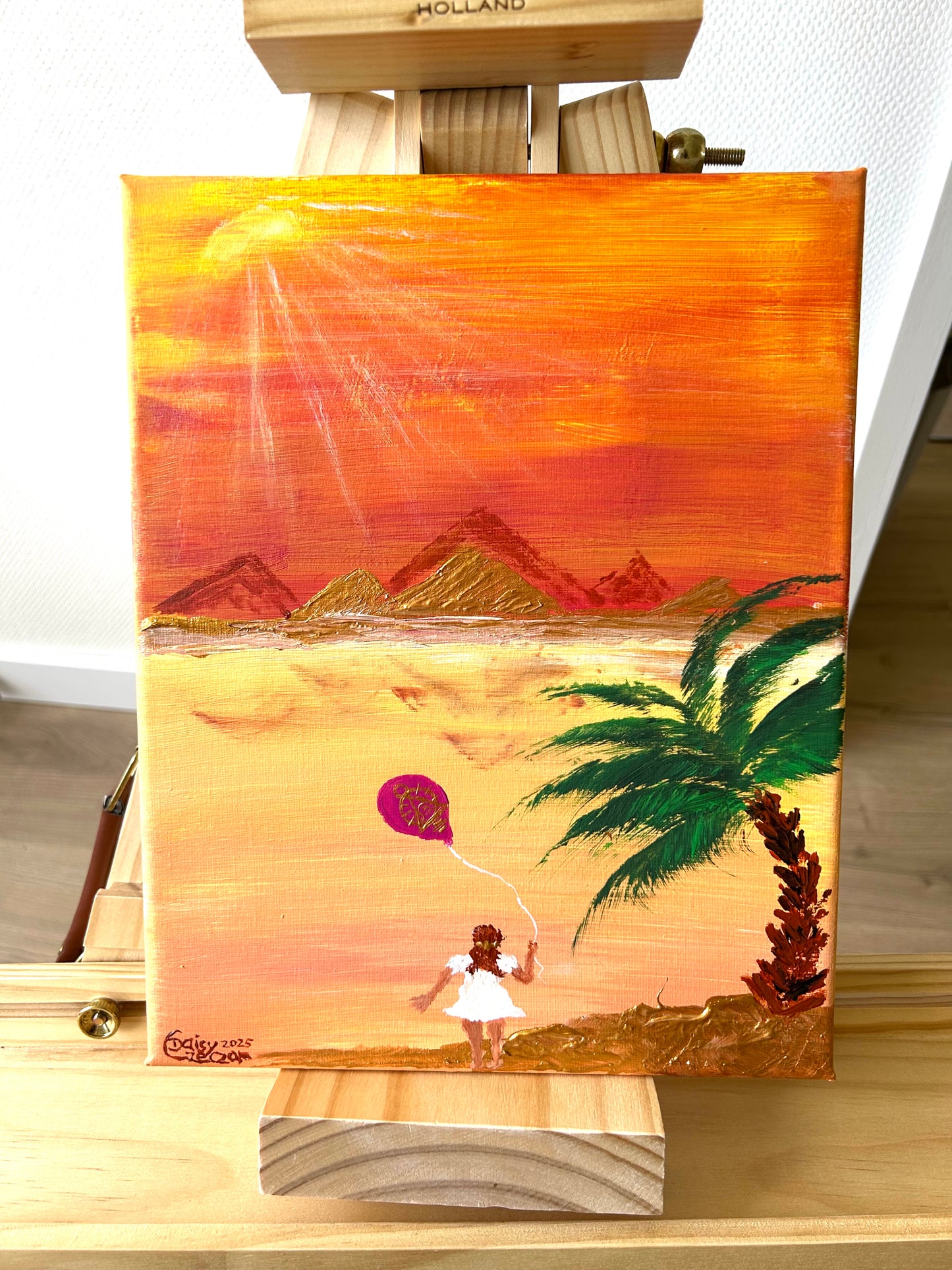 „Die goldene Zeit“ Acryl auf Leinwand (18 x 24 cm) - Limited Edition by DaisyArtCzeczor