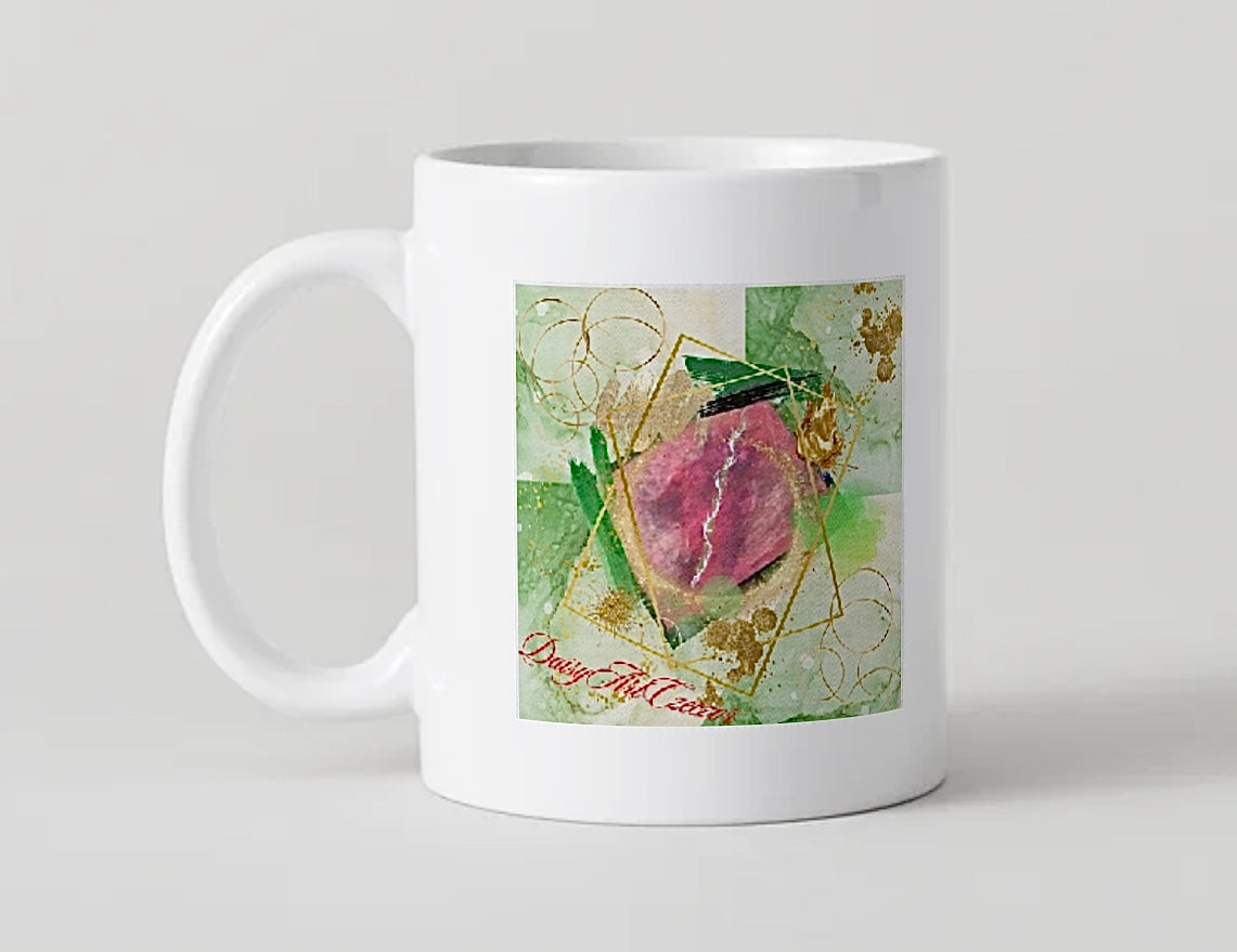 Hochwertiger Keramikbecher, Limited Edition Art by DaisyArtCzeczor