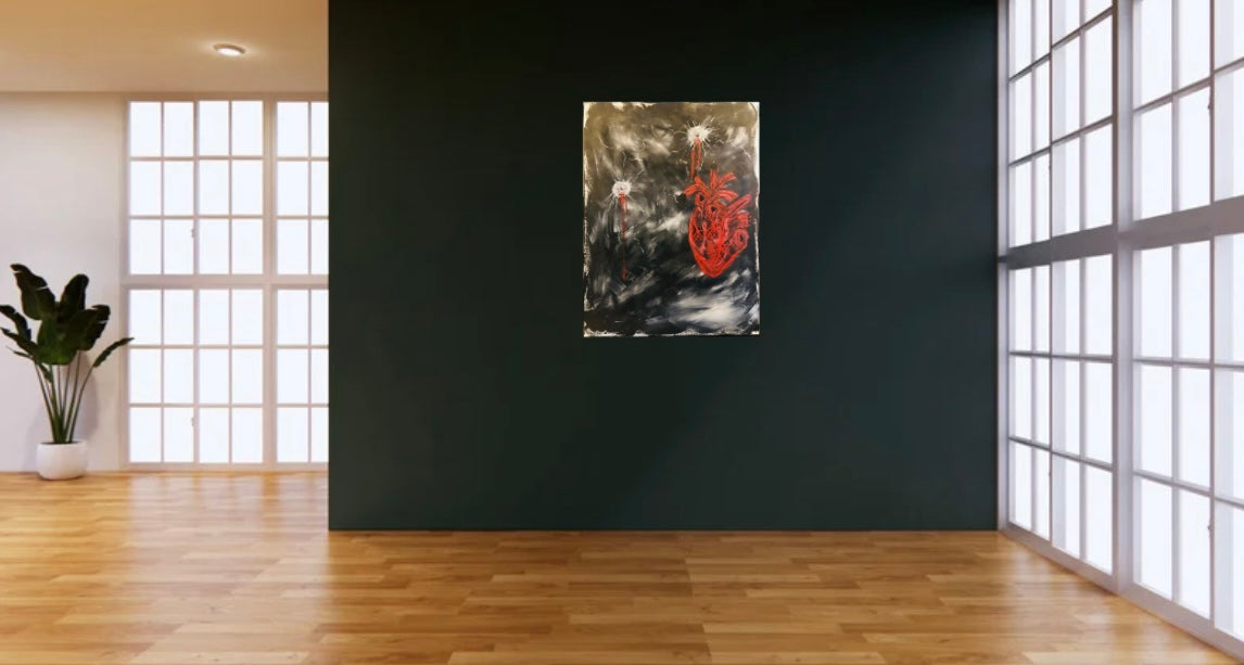 Acryl auf Leinwand), Hand signiert mit Datum - Jahr 2022 - DaisyArtCzeczor