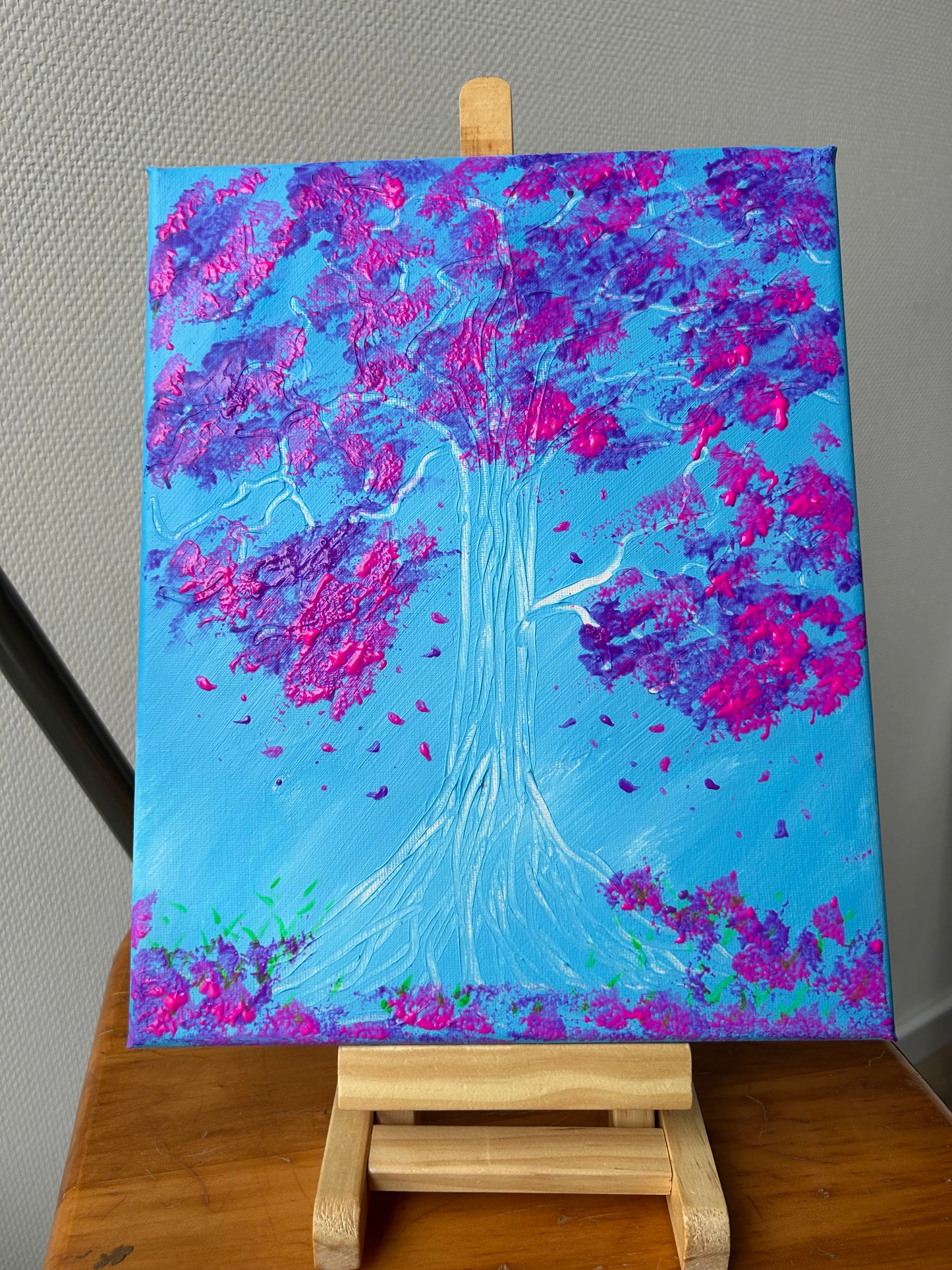 Acryl und Neonfarben auf Leinwand - 18x24 cm - Uniquat by DaisyArtCzeczor