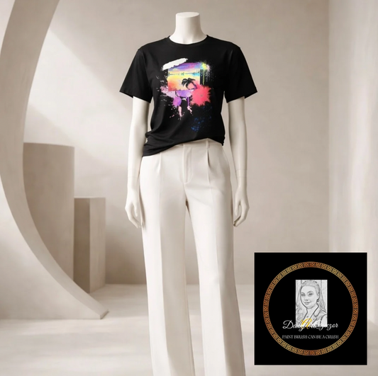 Kurzarm T-Shirt (Baumwolle), Art Shirt by DaisyArtCzeczor