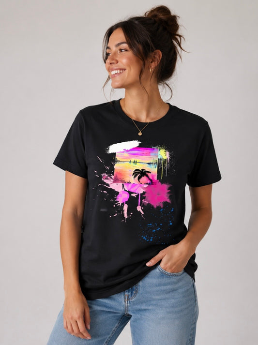 Kurzarm T-Shirt (Baumwolle), Art Shirt by DaisyArtCzeczor