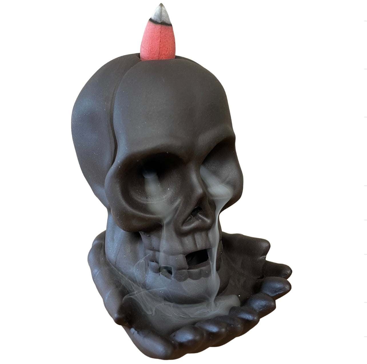 Rückfluss-Räuchergefäß „Weinender Totenkopf“ (mit Licht)