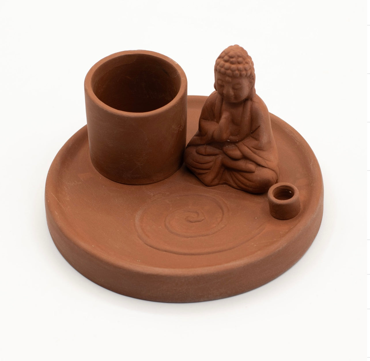 Mehrzweck-Räucherstäbchenhalter mit Buddha - 13 x 13 x 8 cm
