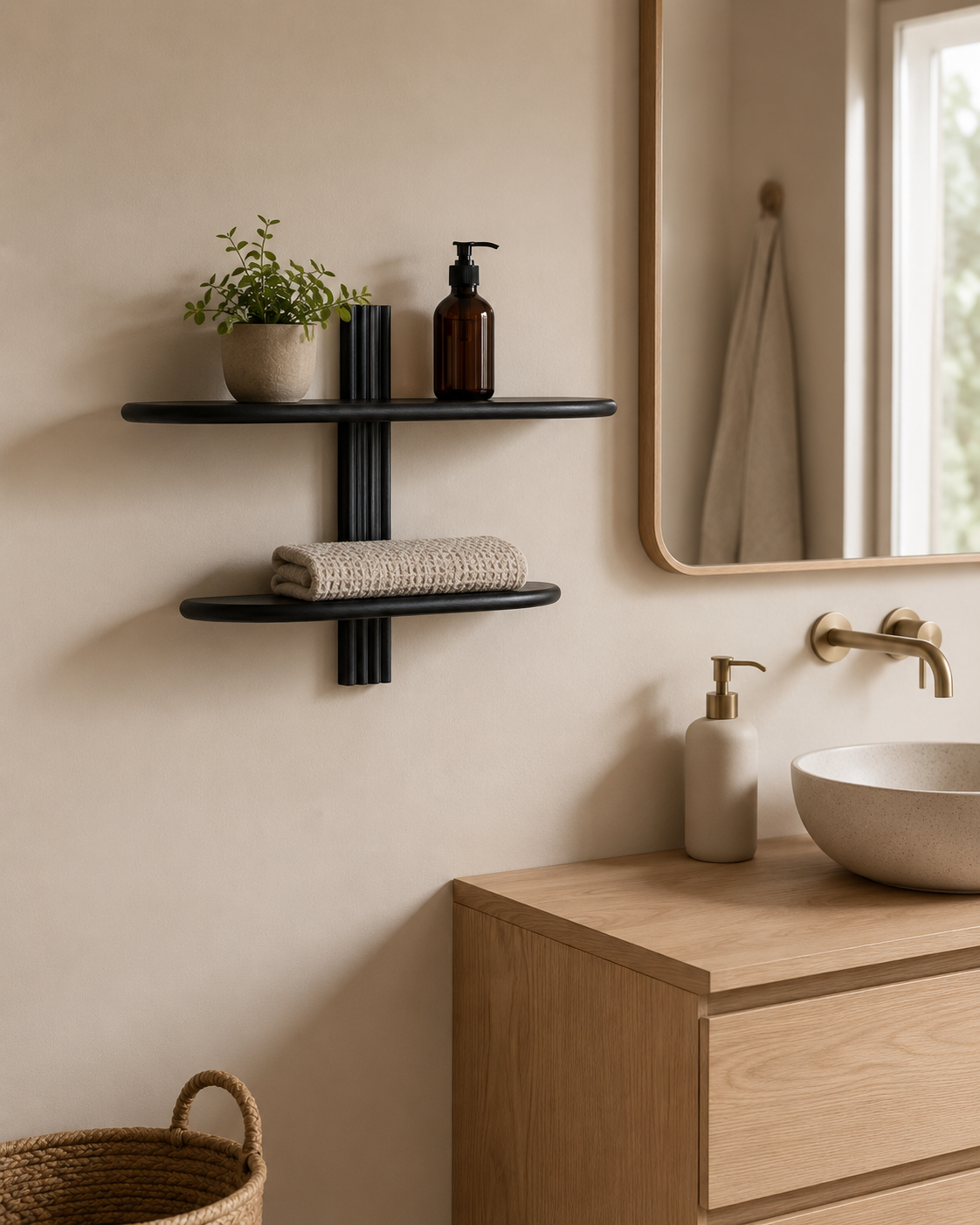 Aliano Wall Shelf – Schwarz