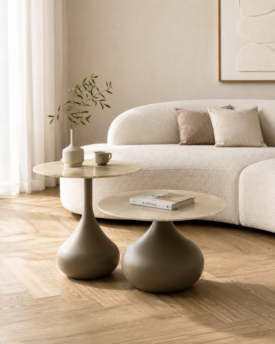 Pienza Couchtisch-Set – 2-teilig | Khaki