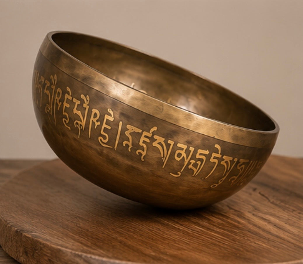 Medizin-Buddha Klangschale – Handgehämmert aus Nepal - 28 cm