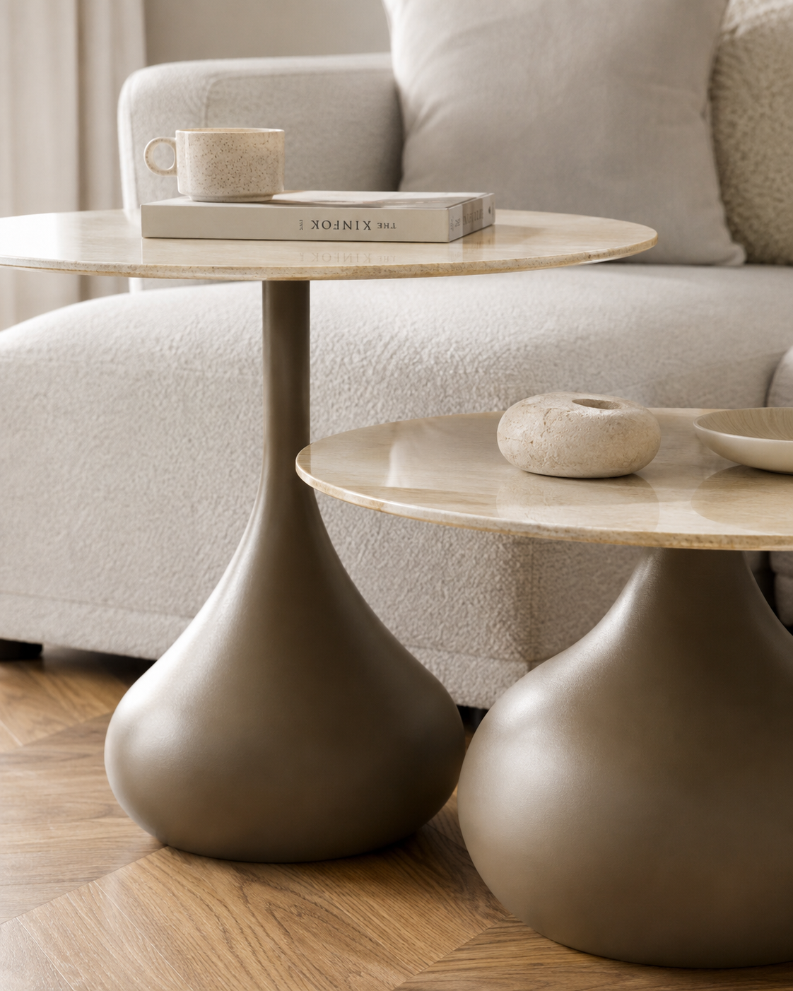 Pienza Couchtisch-Set – 2-teilig | Khaki