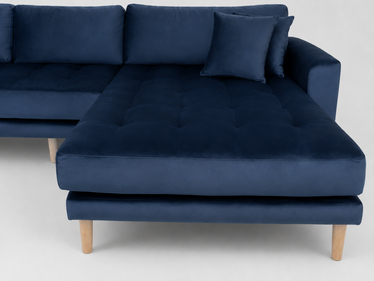 LIDO Lounge Sofa – Dunkelblau – Longchair rechts