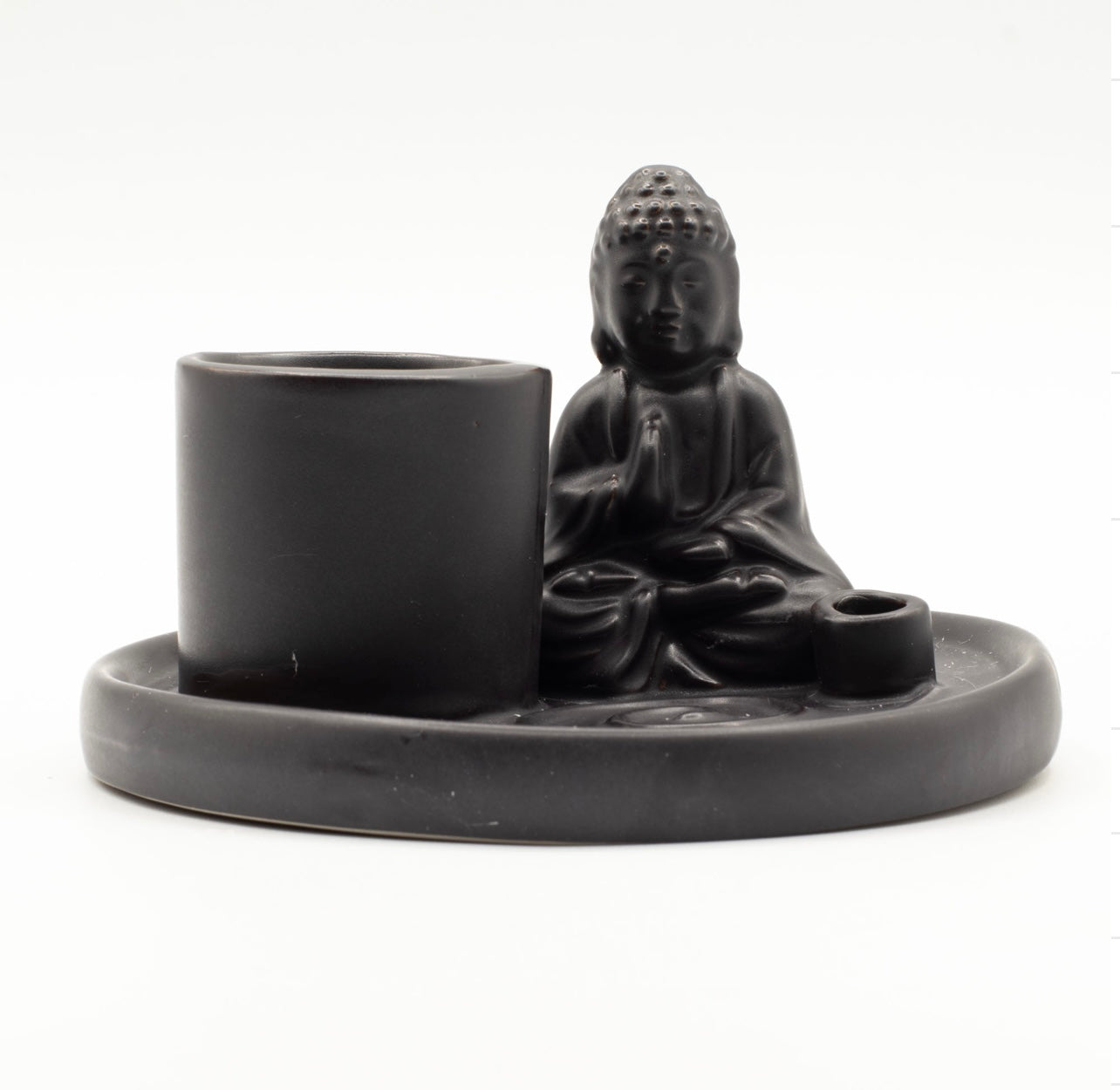 Mehrzweck-Räucherstäbchenhalter mit Buddha - 13 x 13 x 8 cm