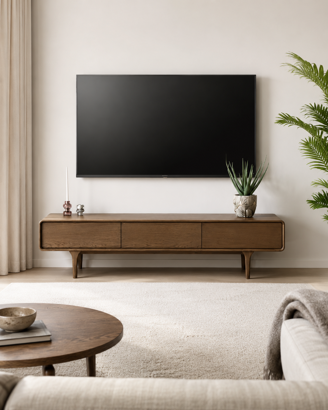 Darwin TV-Bench – Dunkelbraun - 180 cm