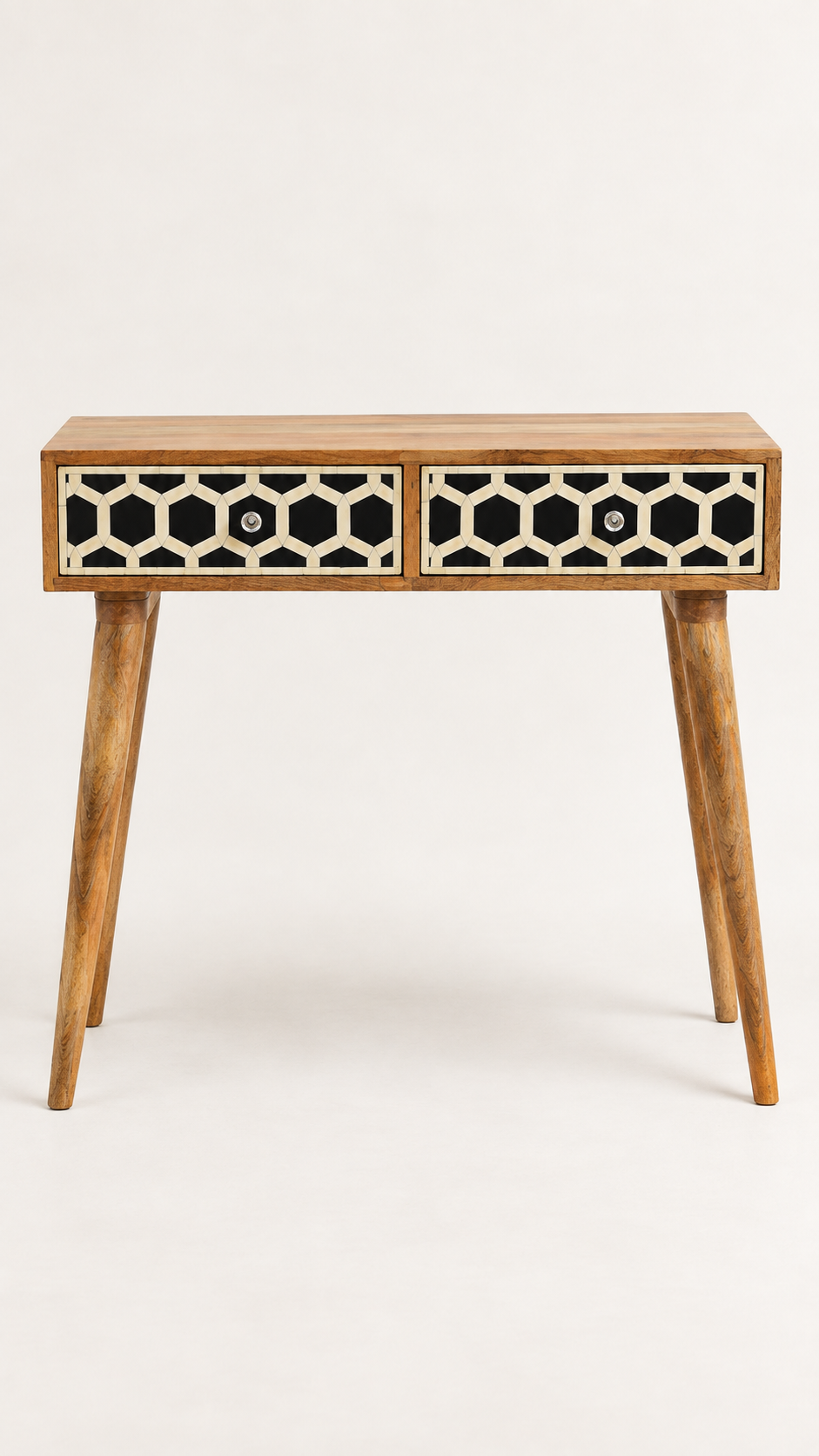 Bone Inlay Konsolentisch - 100% Mangoholz & Knochenintarsien