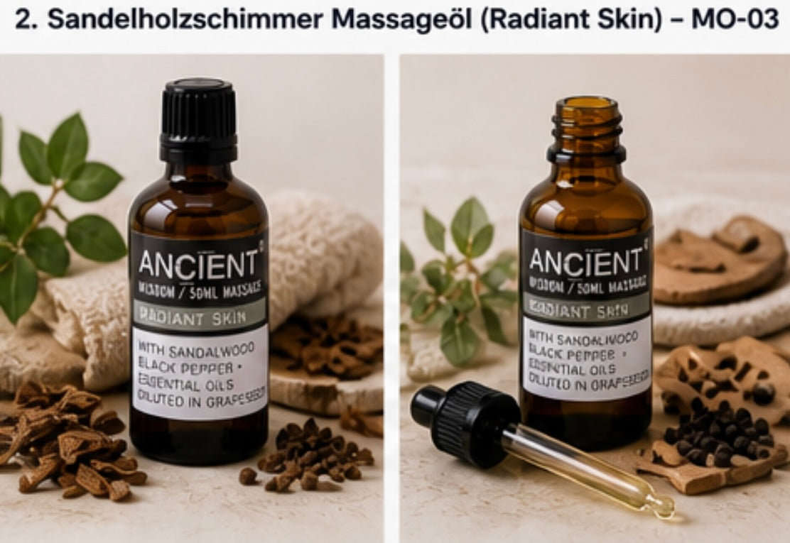 Sinnliches Massageöl – 50ml | Ätherische Öle für Entspannung & Wohlbefinden - zur äußeren Anwendung
