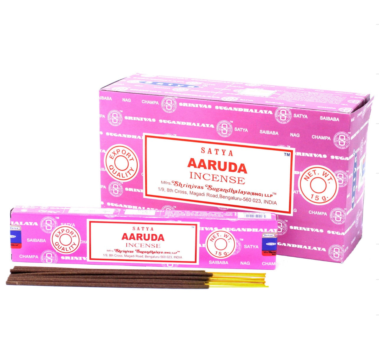 Satya Räucherstäbchen - 12 Päckchen × 15 g / 180 Räucherstäbchen