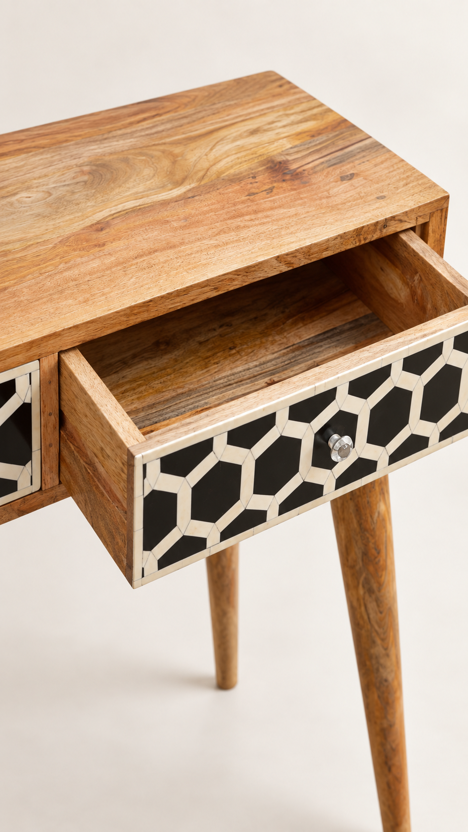 Bone Inlay Konsolentisch - 100% Mangoholz & Knochenintarsien