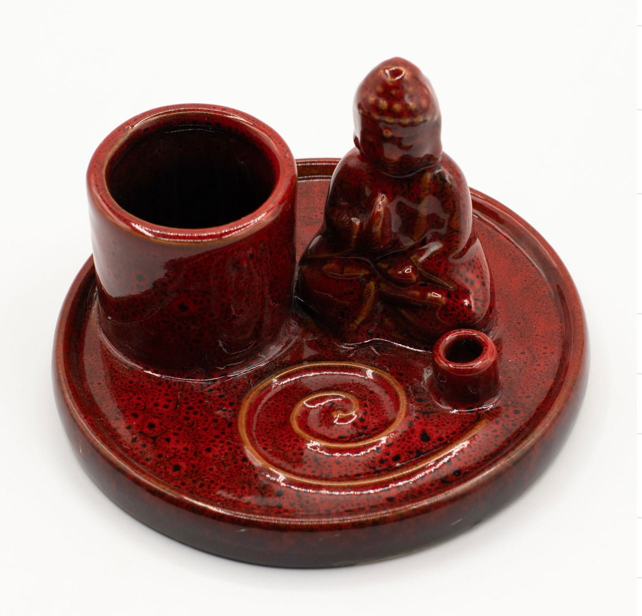 Mehrzweck-Räucherstäbchenhalter mit Buddha - 13 x 13 x 8 cm