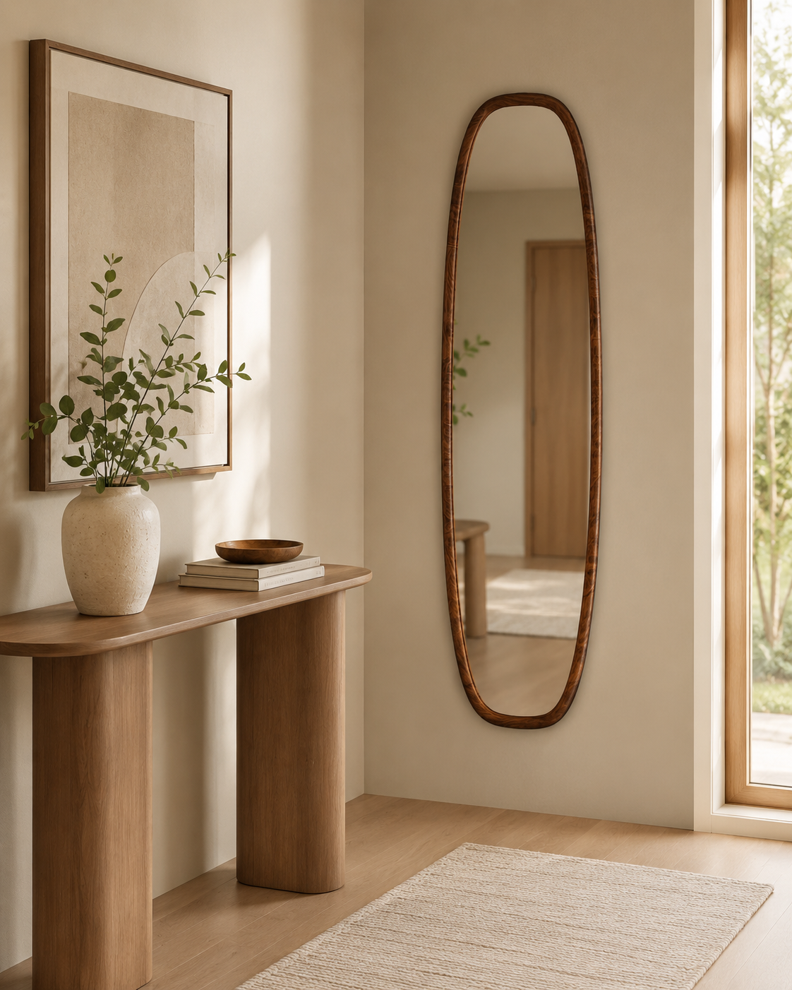 Luxon Ganzkörperspiegel – Holzoptik | 40 × 150 cm