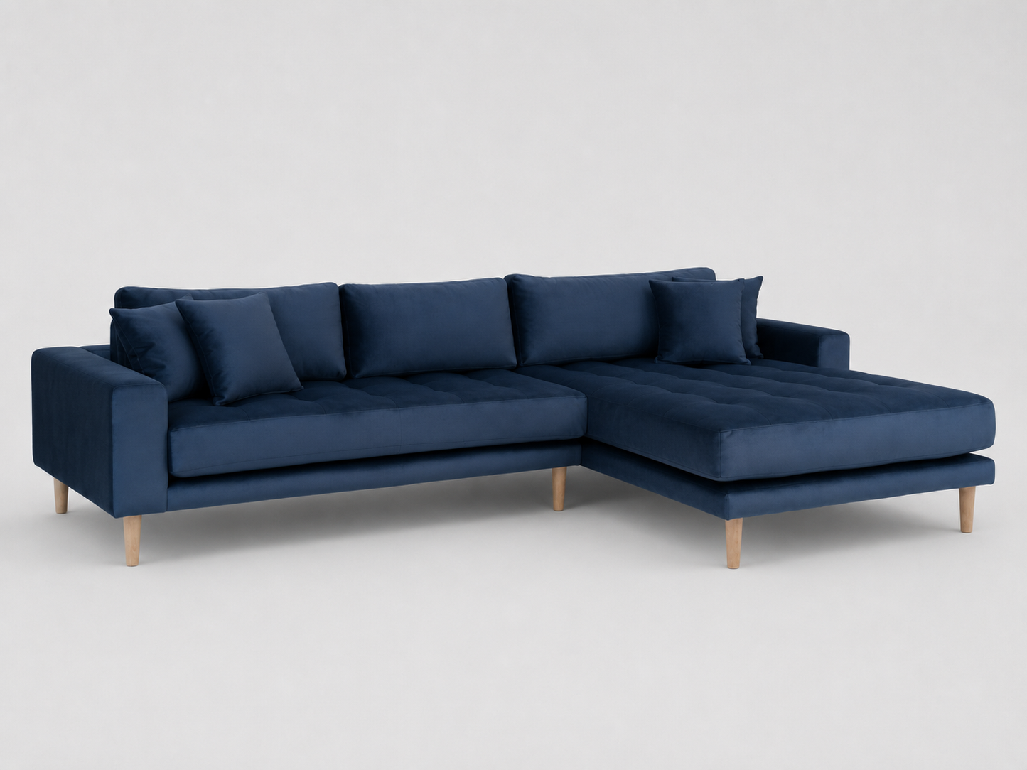 LIDO Lounge Sofa – Dunkelblau – Longchair rechts