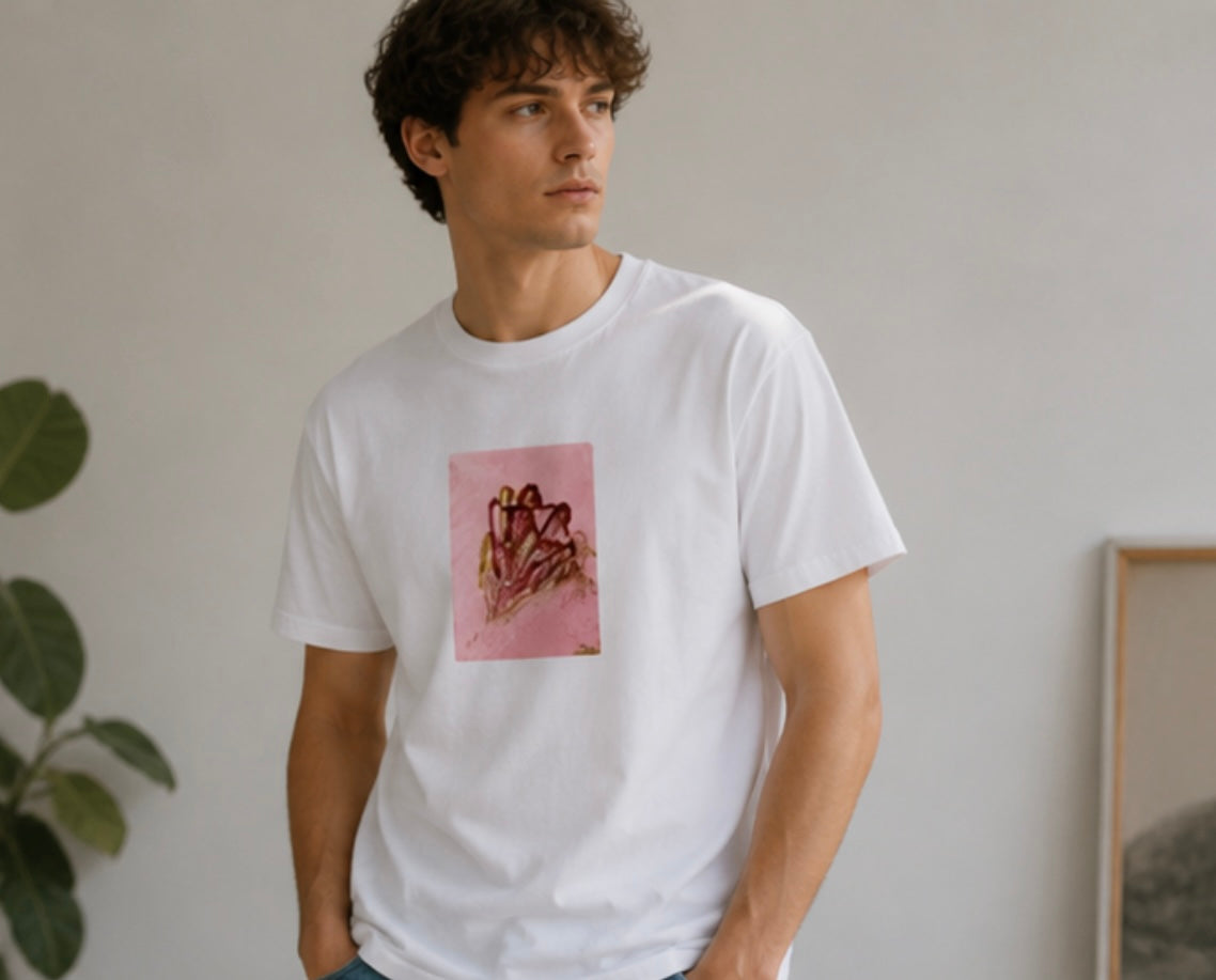 Kurzarm t-Shirt (Baumwolle), Art Shirt by Daisy Art Czeczor - Weiß