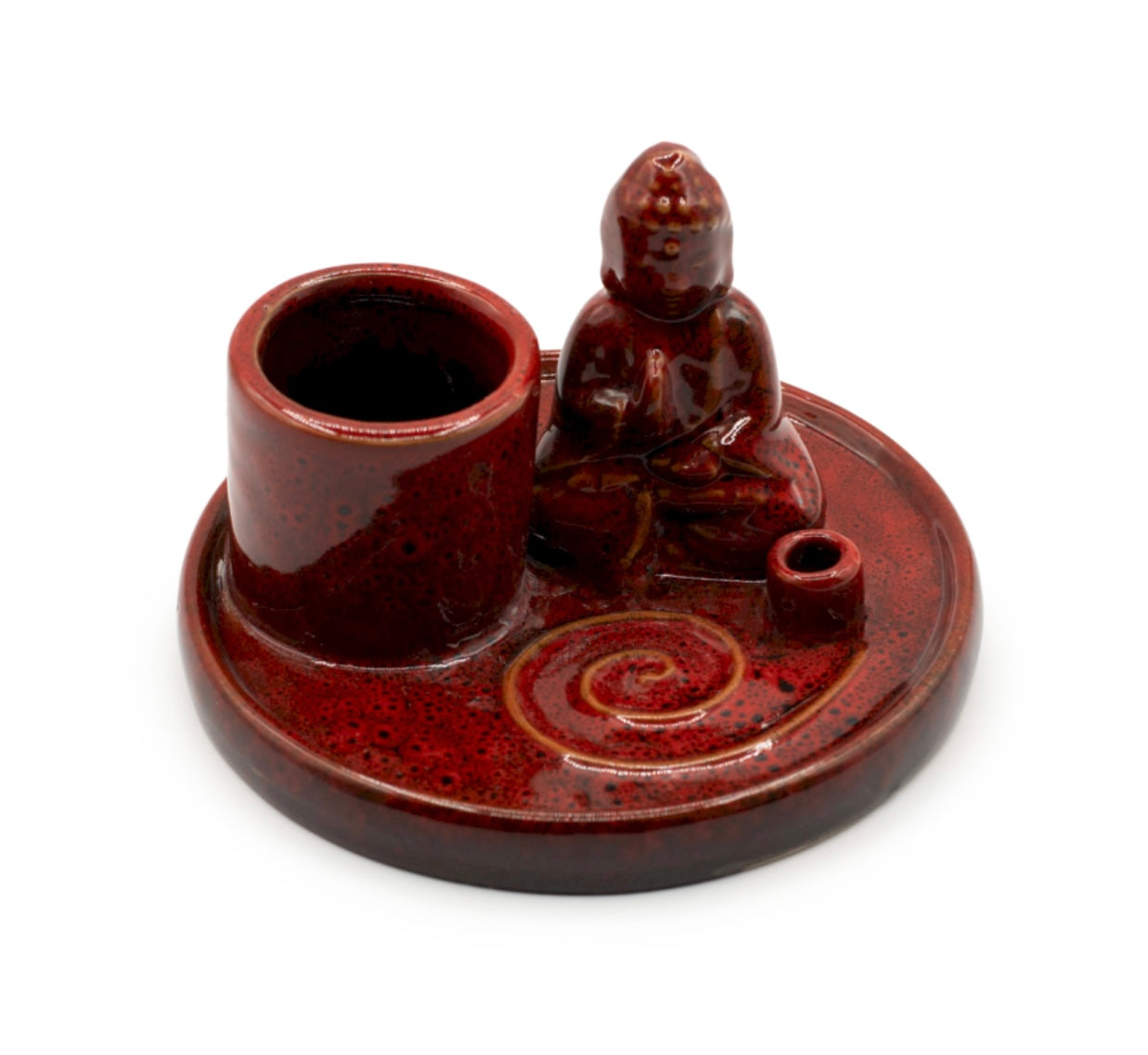 Mehrzweck-Räucherstäbchenhalter mit Buddha - 13 x 13 x 8 cm