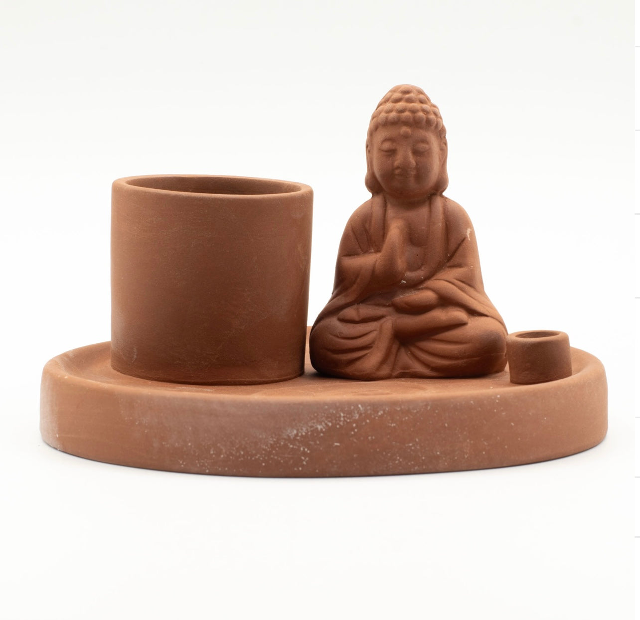 Mehrzweck-Räucherstäbchenhalter mit Buddha - 13 x 13 x 8 cm