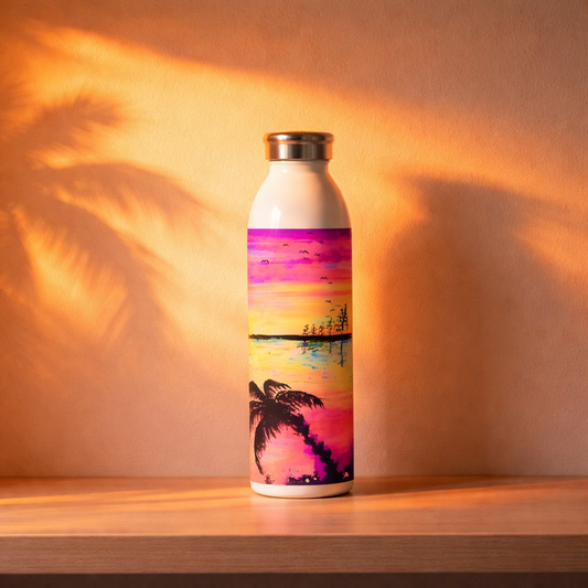 Limited Edition - Hochwertige Wasserflasche, Vakuumisolierung für kalt & warm Getränke, Art by Daisy Art Czeczor