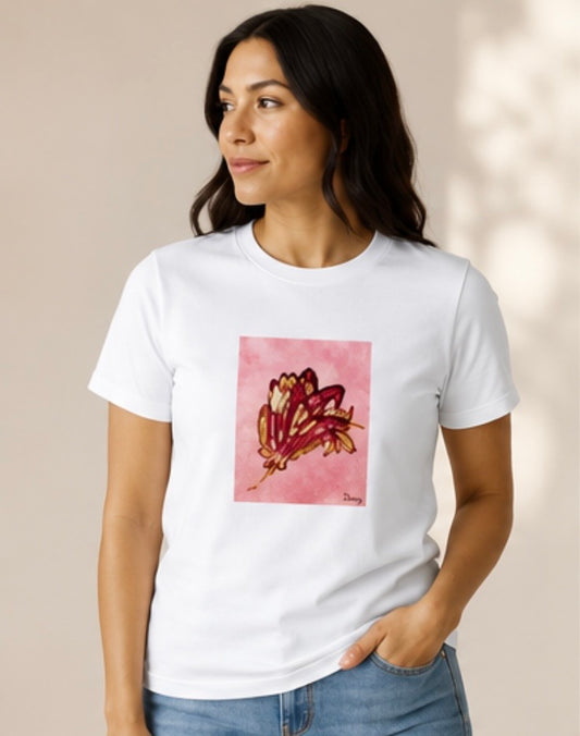 Kurzarm t-Shirt (Baumwolle), Art Shirt by Daisy Art Czeczor - Weiß