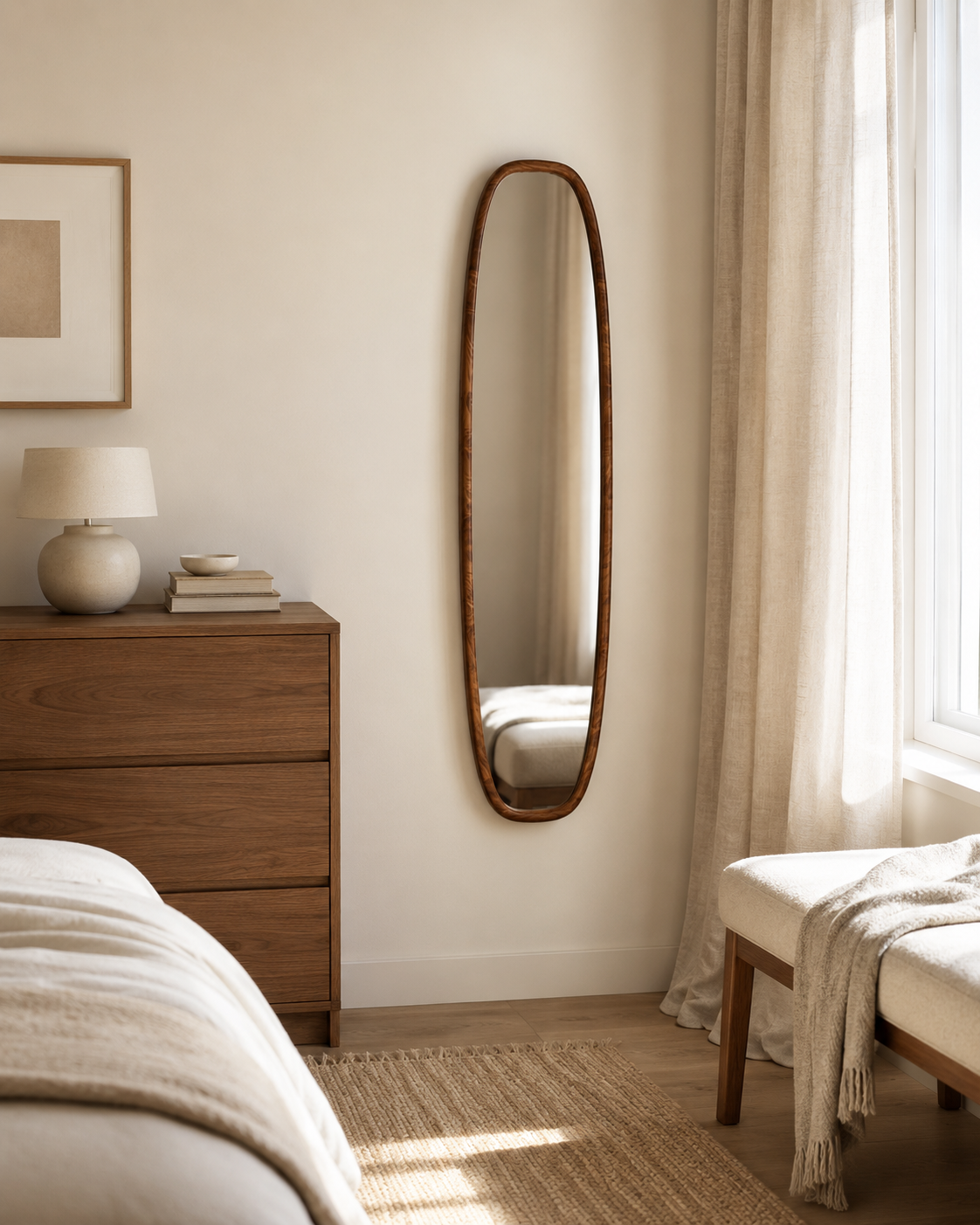Luxon Ganzkörperspiegel – Holzoptik | 40 × 150 cm