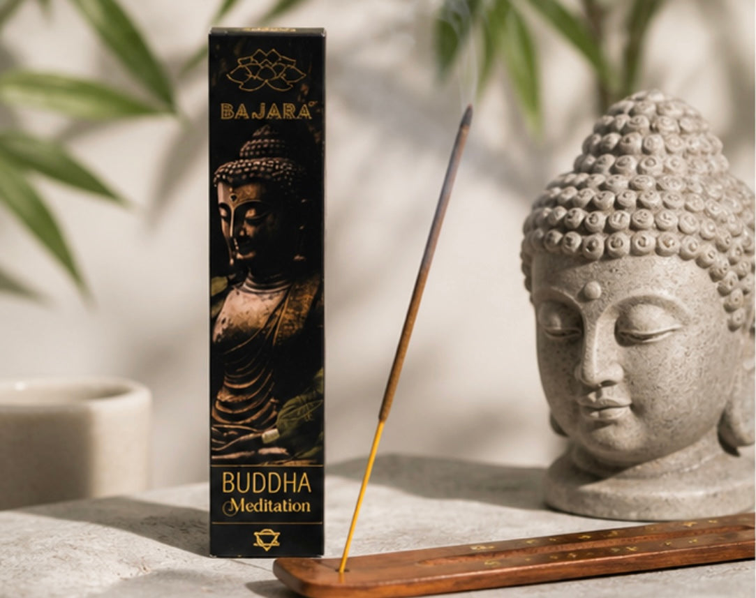 Buddha Meditation Räucherstäbchen - 12 x Edel Päckchen / 180 Räucherstäbchen