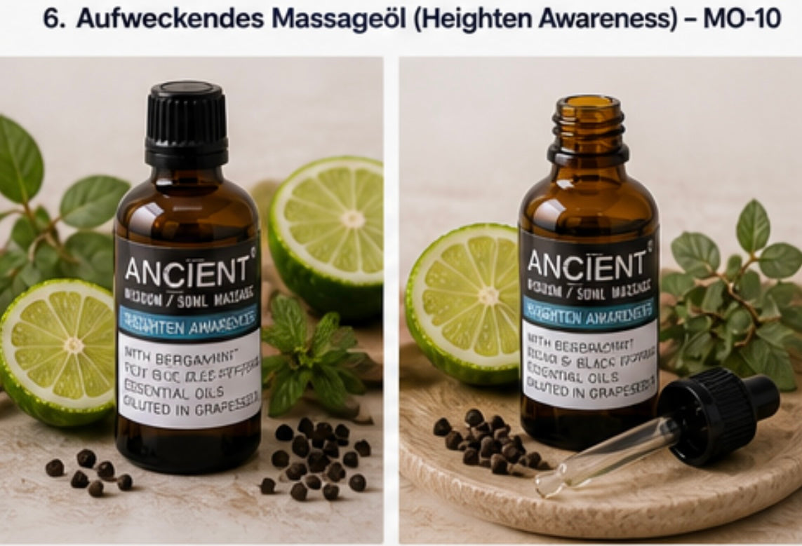 Sinnliches Massageöl – 50ml | Ätherische Öle für Entspannung & Wohlbefinden - zur äußeren Anwendung