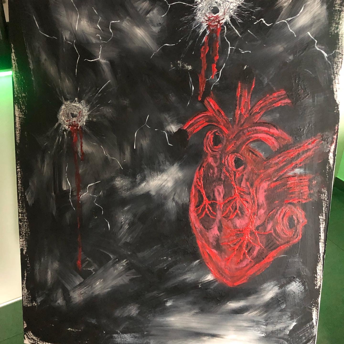 Zerrissen - Original Kunstwerk - Daisy Art Czeczor - zusätzlich Räucherstäbchen & Halter - Aroma Duftkerze