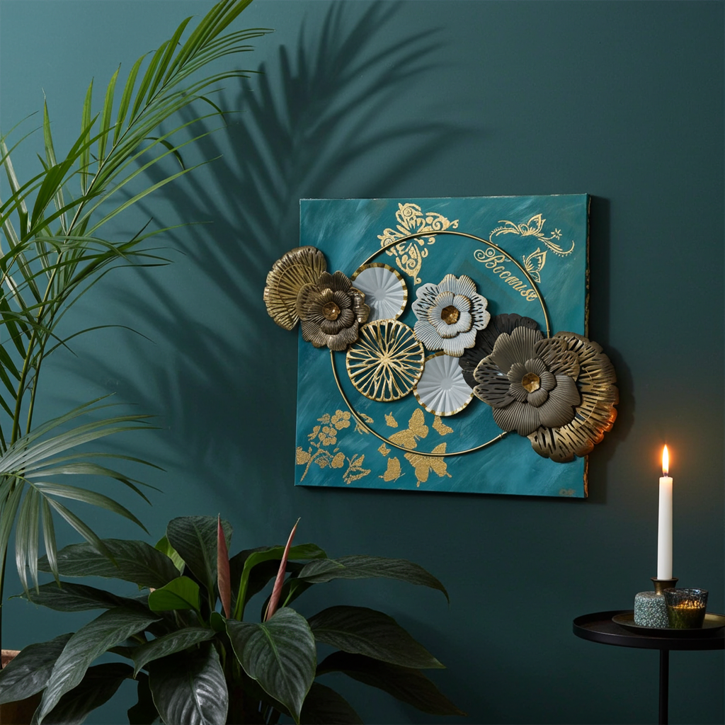 Emerging Serenity - Original Kunstwerk - by Daisy Art Czeczor - zusätzlich Räucherstäbchen & Halter - Aromakerze