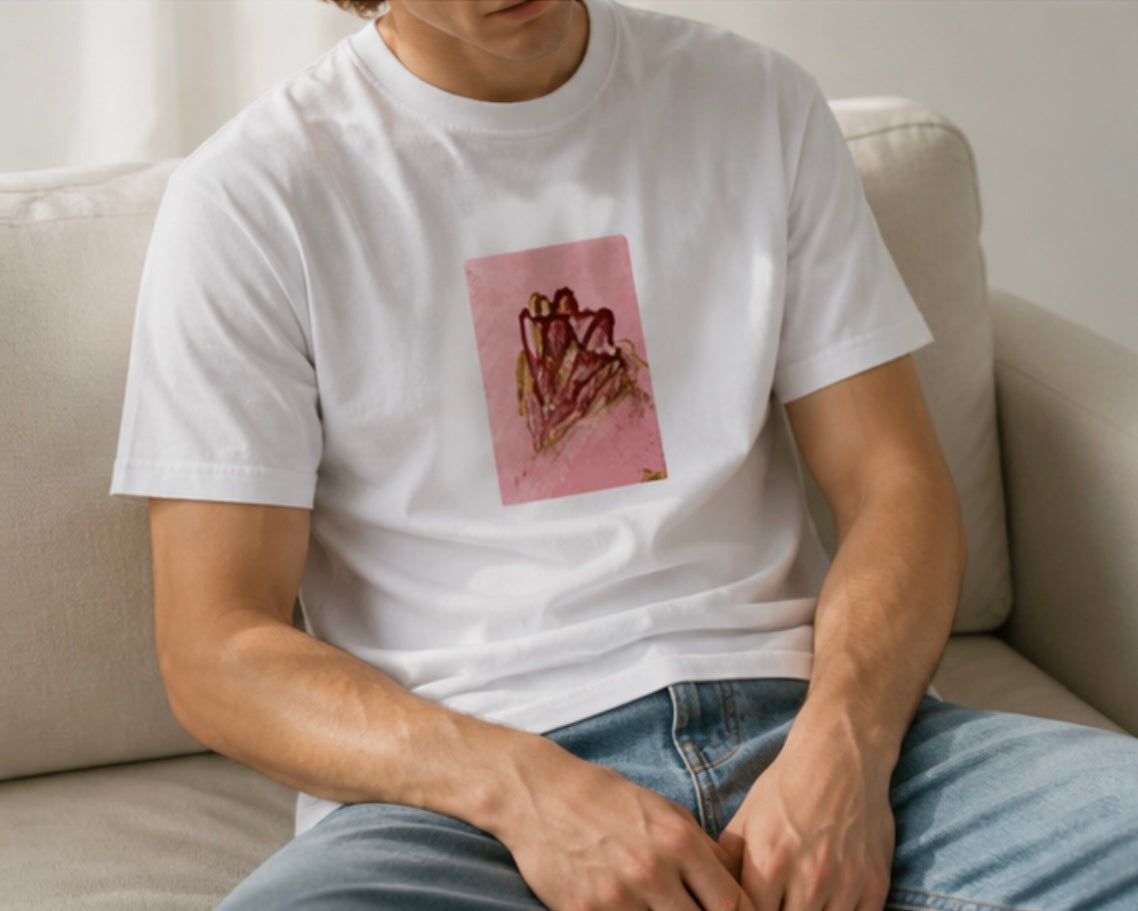 Kurzarm t-Shirt (Baumwolle), Art Shirt by Daisy Art Czeczor - Weiß
