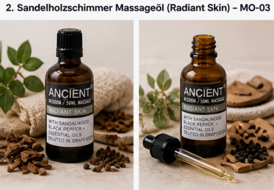 Sinnliches Massageöl – 50ml | Ätherische Öle für Entspannung & Wohlbefinden - zur äußeren Anwendung