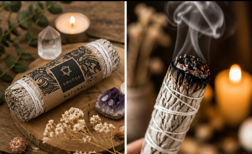 2x Räucherbündel Weißer Salbei mit Lavendel