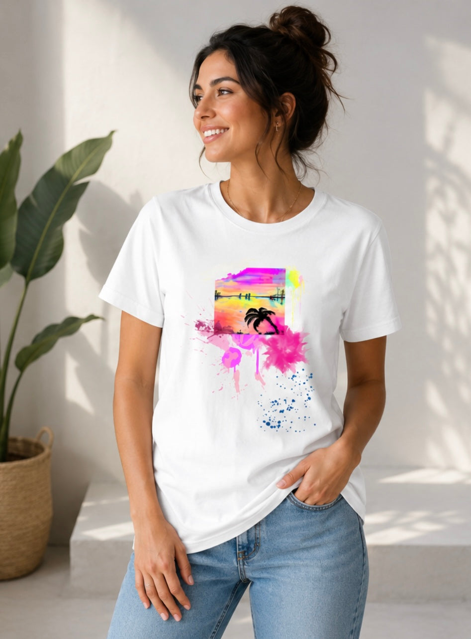 Kurzarm T-Shirt (Baumwolle), Art Shirt by DaisyArtCzeczor