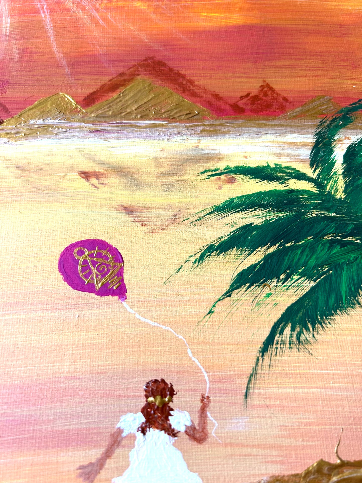 „Die goldene Zeit“ Acryl auf Leinwand (18 x 24 cm) - Limited Edition by DaisyArtCzeczor