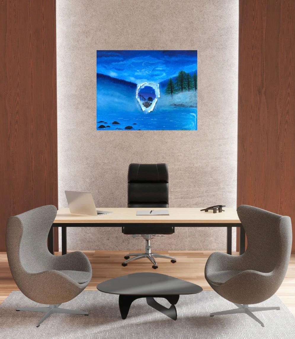 Die Stille vor dem Umbruch – Acryl, Mixed Media 3D auf Keilrahmen (100 x 80 cm x 3,5cm) by DaisyArtCzeczor