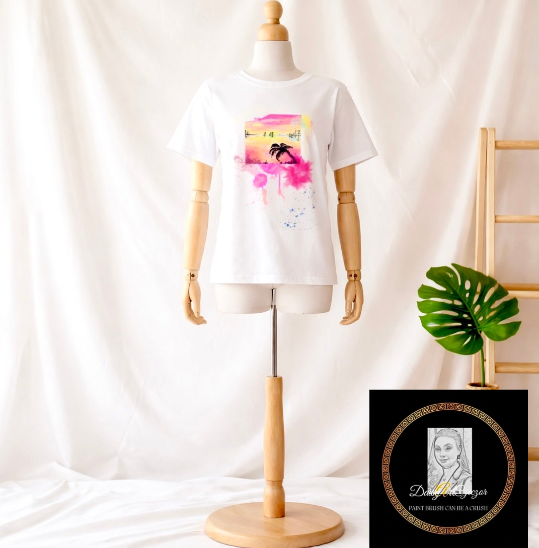 Kurzarm T-Shirt (Baumwolle), Art Shirt by DaisyArtCzeczor